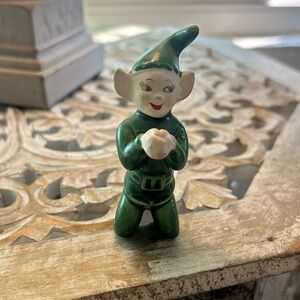 Vintage Green Elf Figurine Japan